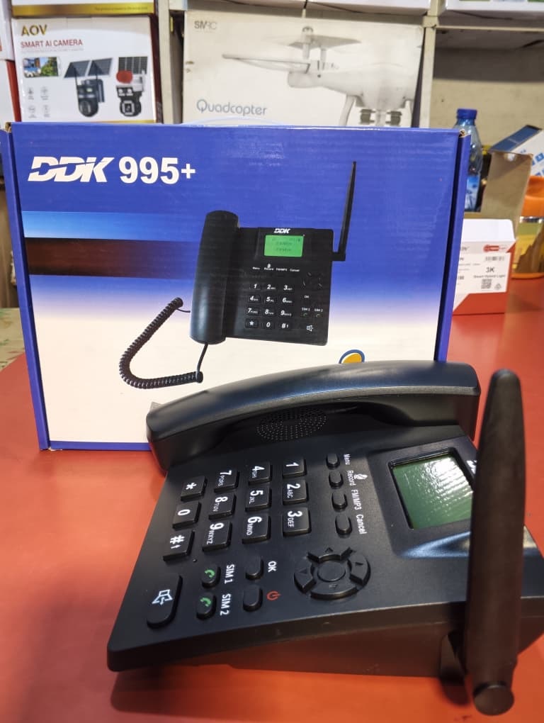 DDK 995+ Rechargeable Desktop Phone,  universal double sim