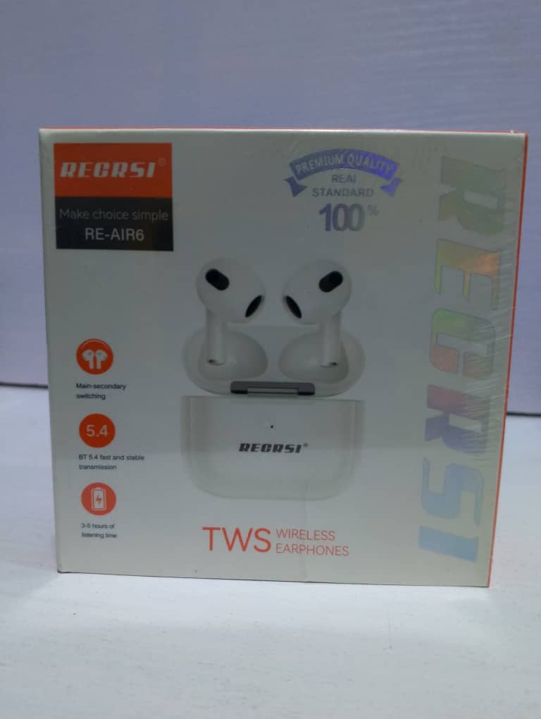 RECRSI RE Air6 TWS wireless Earpods with Noise Reduction