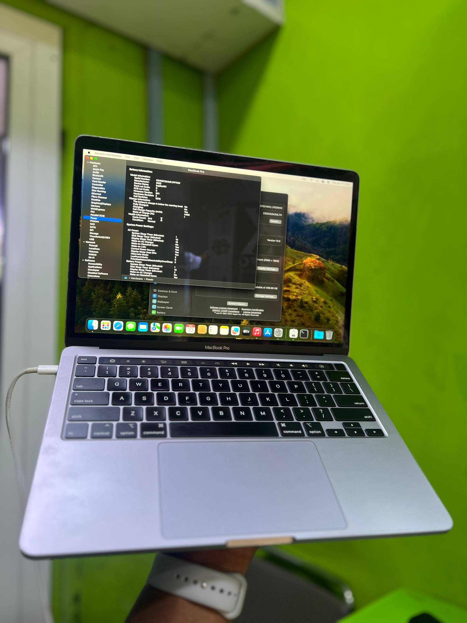 2020 Apple MacBook Pro 13-inch Intel Core i5 16gb ram 512gb ssd TouchBar ID Gray Color 4Thunderbolt 3Ports Sonoma Os  