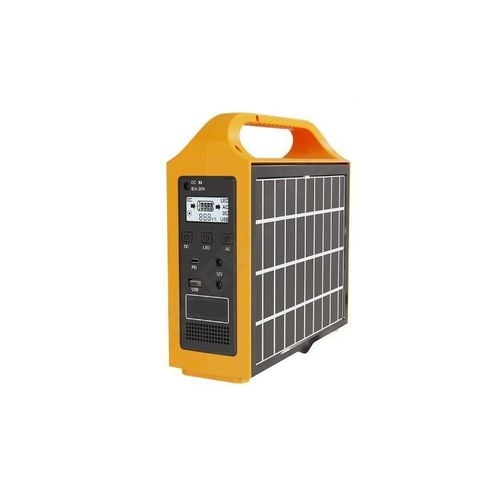 100W Power Portable Power Station with Inbuilt Solar Panel, LED light, 76.8Wh LiFePO4 Battery, USB PD Fast Charging
